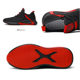 Sepatu Sneakers Sport-Casual Pria Import-Black Orange